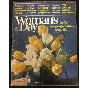 Woman's Day VINTAGE February 1969 Vol. 32 No. 5 Cooking for 2 Mushroom Cookbook